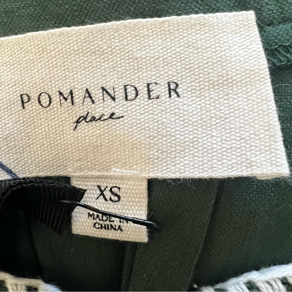 Tuckernuck Pomander place Finley flutter sleeve mini dress xs Green stitching - Picture 8 of 11